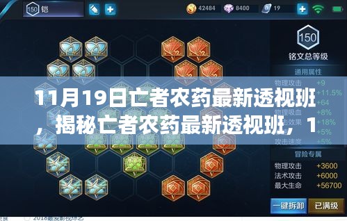 揭秘11月19日亡者農藥透視班更新背后的秘密與魅力