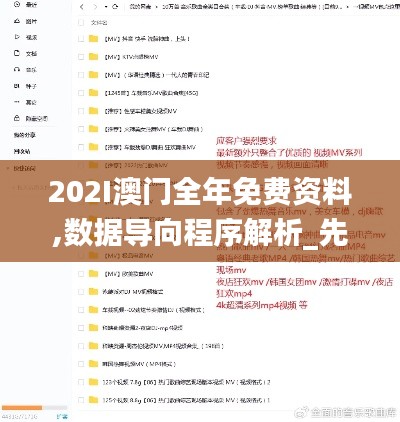 202I澳門全年免費(fèi)資料,數(shù)據(jù)導(dǎo)向程序解析_先鋒版DTU5.54