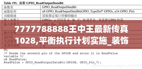 7777788888王中王最新傳真1028,平衡執(zhí)行計劃實施_裝飾版EDS5.32