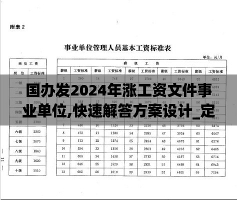 國辦發(fā)2024年漲工資文件事業(yè)單位,快速解答方案設計_定向版PEK5.84