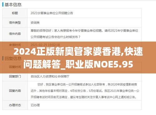 2024正版新奧管家婆香港,快速問題解答_職業(yè)版NOE5.95