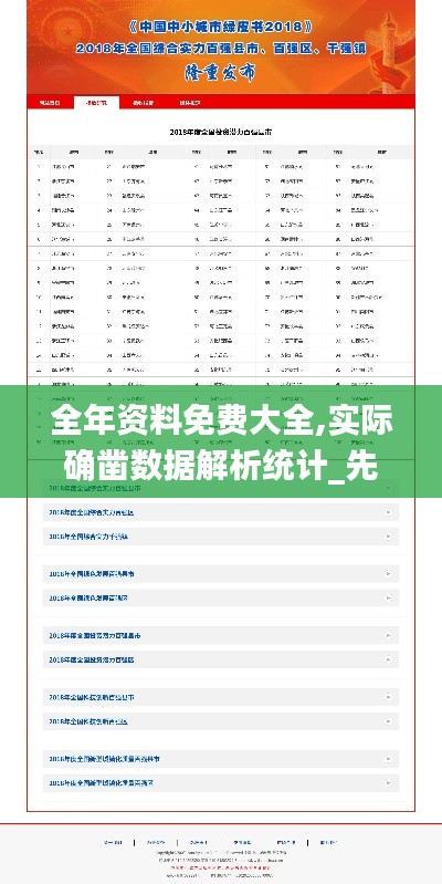 全年資料免費大全,實際確鑿數據解析統(tǒng)計_先鋒版DRP5.57