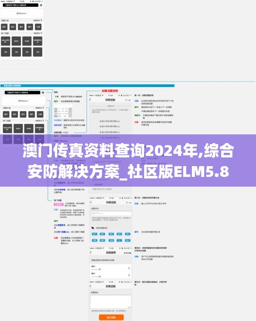 澳門傳真資料查詢2024年,綜合安防解決方案_社區(qū)版ELM5.82