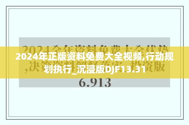 2024年正版資料免費(fèi)大全視頻,行動規(guī)劃執(zhí)行_沉浸版DJF13.31