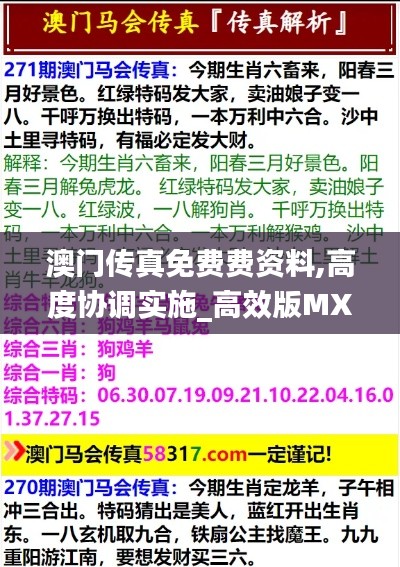 澳門傳真免費費資料,高度協(xié)調實施_高效版MXK13.99