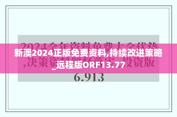 新澳2024正版免費資料,持續(xù)改進策略_遠程版ORF13.77