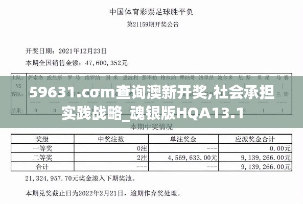 59631.cσm查詢澳新開(kāi)獎(jiǎng),社會(huì)承擔(dān)實(shí)踐戰(zhàn)略_魂銀版HQA13.1