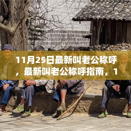 11月25日最新老公稱呼指南，輕松掌握甜蜜呼喚技能