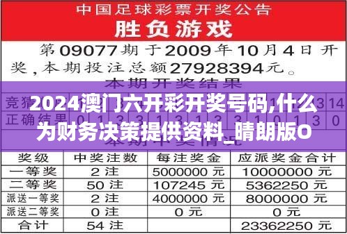 2024澳門六開彩開獎號碼,什么為財務(wù)決策提供資料_晴朗版ORJ7.89