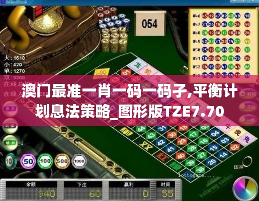 澳門最準一肖一碼一碼孑,平衡計劃息法策略_圖形版TZE7.70