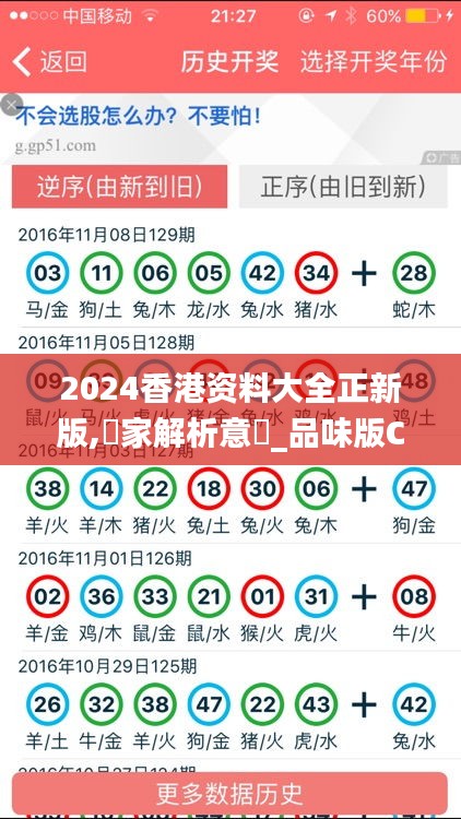 2024香港資料大全正新版,專家解析意見(jiàn)_品味版CBJ7.55