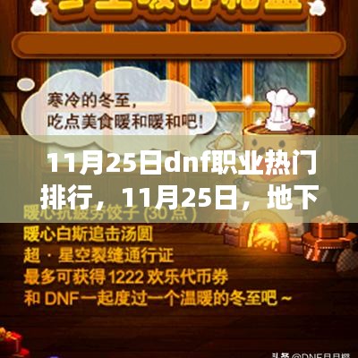 11月25日DNF職業(yè)熱門排行與暖心日常，友情之旅的不凡地下城