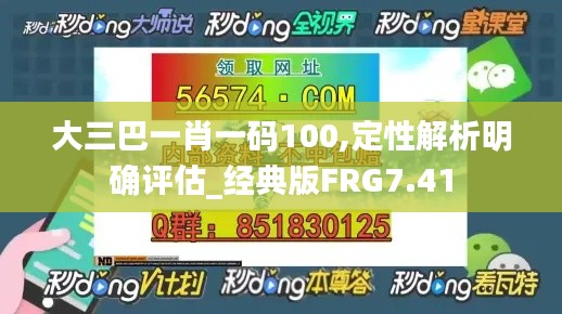 大三巴一肖一碼100,定性解析明確評(píng)估_經(jīng)典版FRG7.41