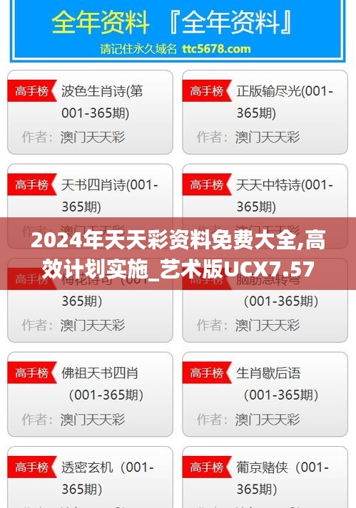 2024年天天彩資料免費大全,高效計劃實施_藝術(shù)版UCX7.57