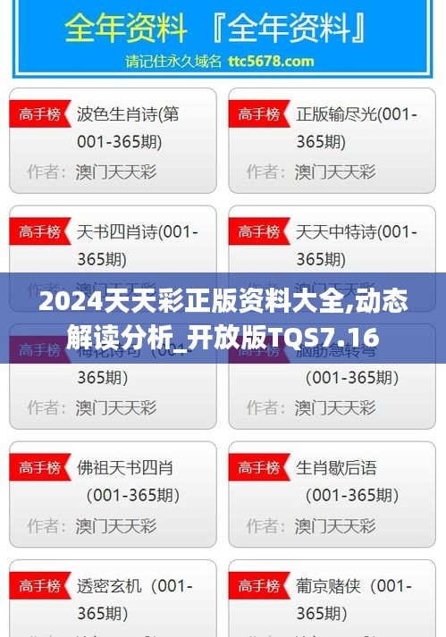 2024天天彩正版資料大全,動(dòng)態(tài)解讀分析_開放版TQS7.16