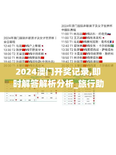 2024澳門開獎記錄,即時解答解析分析_旅行助手版SAF13.40