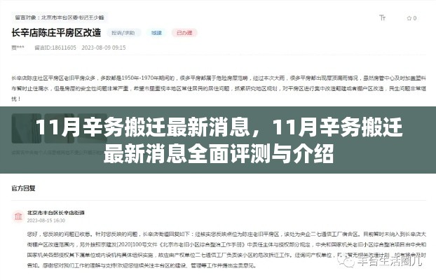 11月辛務搬遷最新消息全面評測與詳細介紹