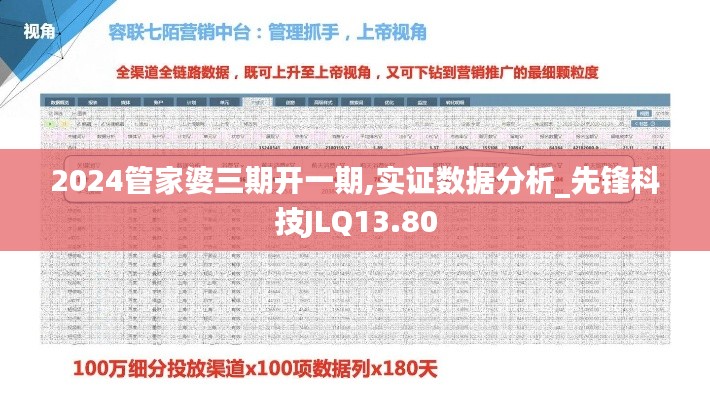 2024管家婆三期開一期,實證數據分析_先鋒科技JLQ13.80