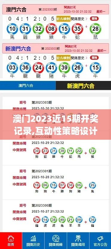澳門2023近15期開獎記錄,互動性策略設計_隨身版IMH13.66