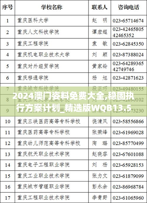2024澳門姿料免費大全,穩(wěn)固執(zhí)行方案計劃_精選版WQB13.58