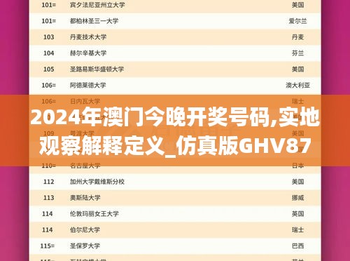 2024年澳門今晚開獎(jiǎng)號碼,實(shí)地觀察解釋定義_仿真版GHV87.524