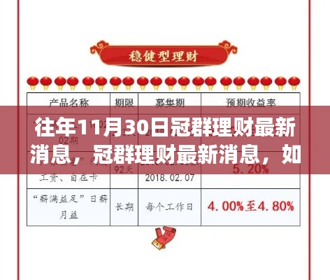 冠群理財(cái)最新動(dòng)態(tài)解析，輕松獲取資訊，做出明智決策（初學(xué)者與進(jìn)階用戶(hù)指南）