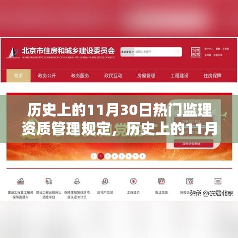 歷史上的監(jiān)理資質(zhì)管理規(guī)定深度評(píng)測(cè)與介紹，聚焦11月30日的熱門規(guī)定