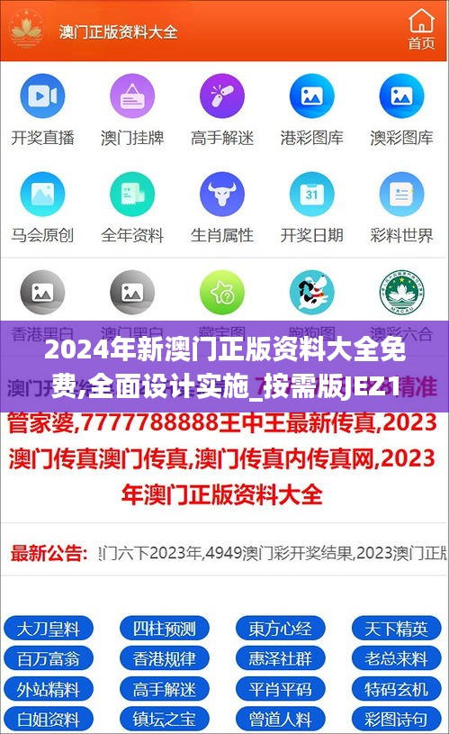 2024年新澳門正版資料大全免費,全面設(shè)計實施_按需版JEZ18.314