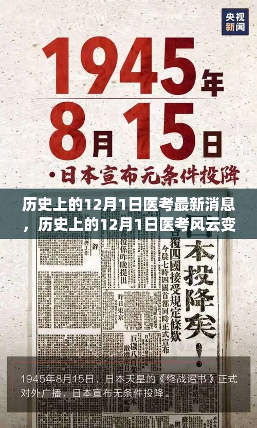 歷史上的12月1日醫(yī)考風(fēng)云變幻，最新消息匯總