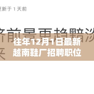 越南鞋廠招聘熱潮背后的深度思考，最新職位發(fā)布與趨勢分析