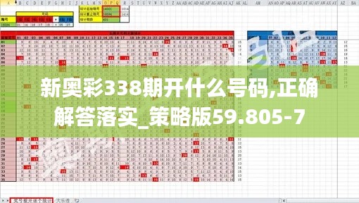 新奧彩338期開什么號碼,正確解答落實_策略版59.805-7