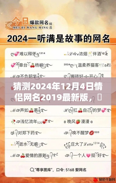 2024情侶網(wǎng)名前瞻，締造未來浪漫，最新版生成器預(yù)測