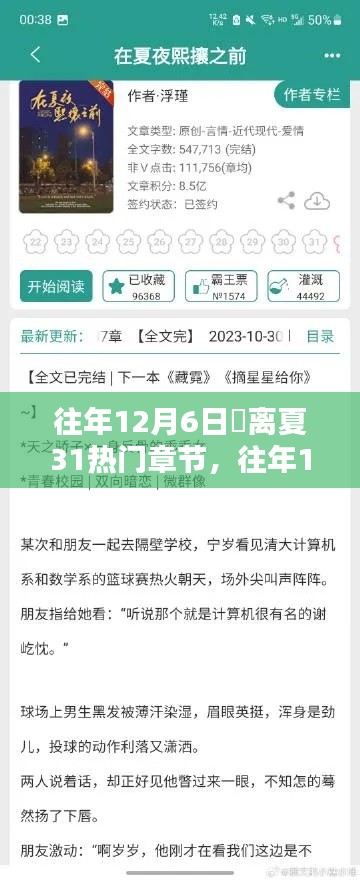 往年12月6日姇離夏第31章，熱門章節(jié)深度評測與介紹