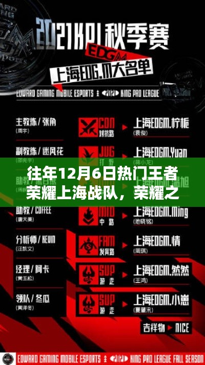 王者榮耀上海戰(zhàn)隊(duì)歷年12月6日榮耀之路，輝煌篇章的歷程回顧