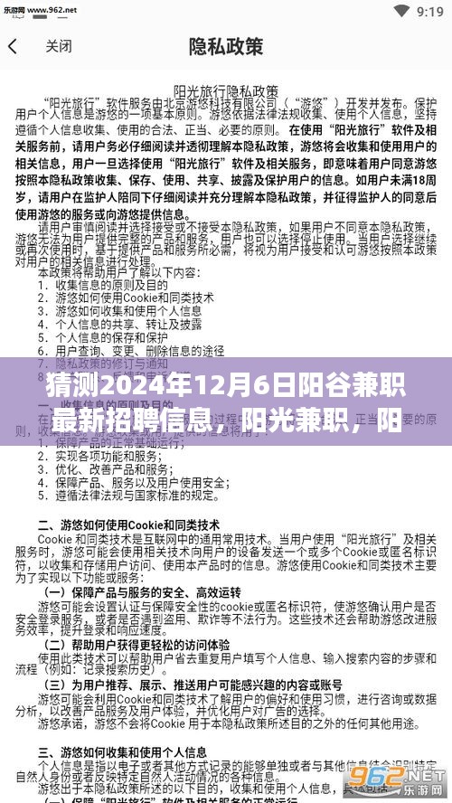 陽谷兼職奇遇與溫情招聘之旅，最新招聘信息預(yù)測（2024年12月6日）