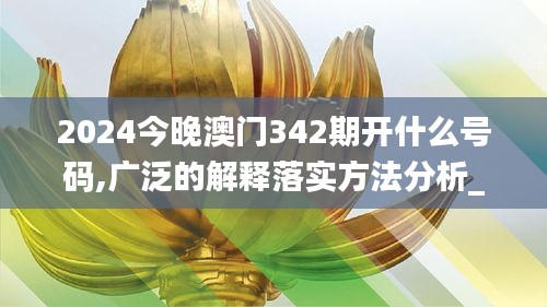 2024今晚澳門342期開什么號(hào)碼,廣泛的解釋落實(shí)方法分析_桌面版4.154