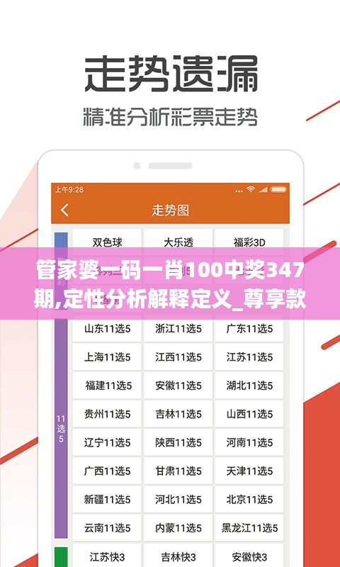 管家婆一碼一肖100中獎347期,定性分析解釋定義_尊享款4.328