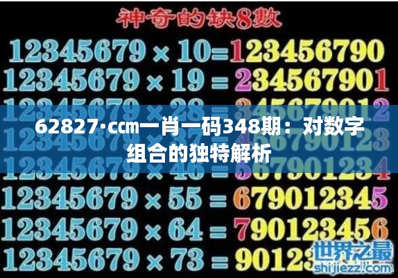 62827·c㎝一肖一碼348期：對數(shù)字組合的獨(dú)特解析