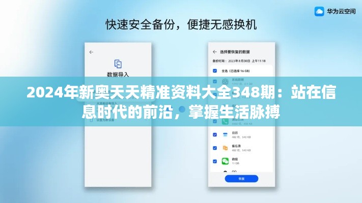 2024年新奧天天精準資料大全348期：站在信息時代的前沿，掌握生活脈搏