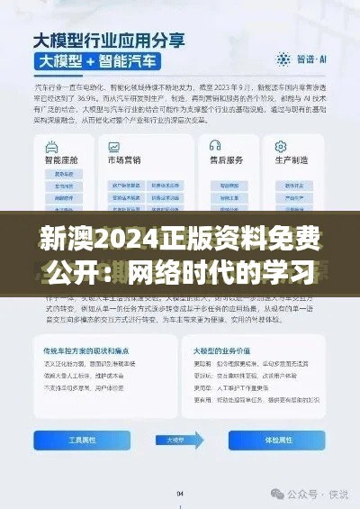 新澳2024正版資料免費公開：網(wǎng)絡時代的學習革命