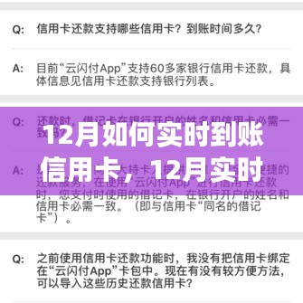 12月信用卡實時到賬指南，零基礎操作教程