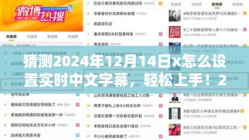 2024年12月14日實(shí)時(shí)中文字幕設(shè)置全攻略，初學(xué)者與進(jìn)階用戶均可輕松上手