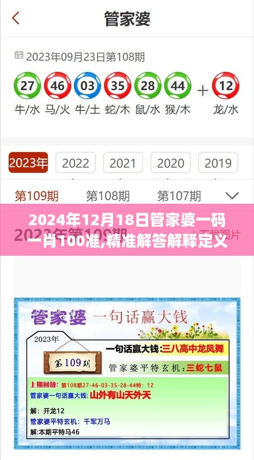 2024年12月18日管家婆一碼一肖100準(zhǔn),精準(zhǔn)解答解釋定義_運(yùn)動版3.717