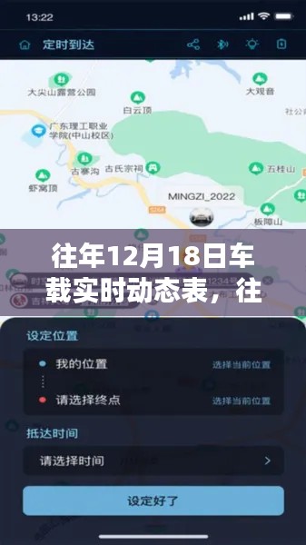 往年12月18日車載實時動態(tài)表概覽，智能導(dǎo)航與出行必備新體驗