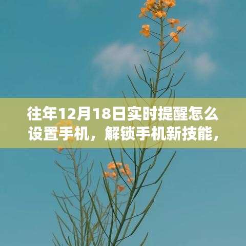 如何在手機設(shè)置實時提醒，解鎖新技能，開啟美妙遨游之旅的秘訣在12月18日揭曉