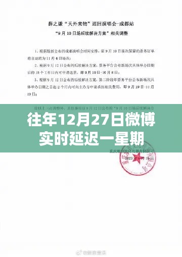 微博實(shí)時(shí)延遲一周揭秘往年12月27日動(dòng)態(tài)
