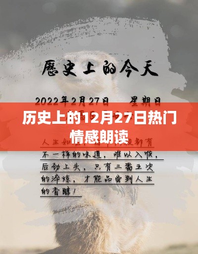 歷史上的情感朗讀盛宴，12月27日的情感之聲