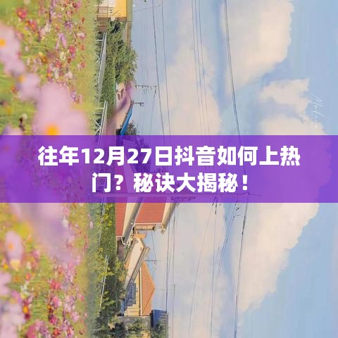 抖音上熱門秘訣揭秘，如何抓住往年年末流量高峰？