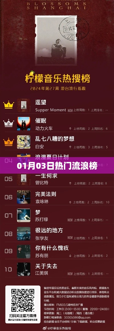 熱門(mén)流浪榜最新動(dòng)態(tài)，01月03日更新