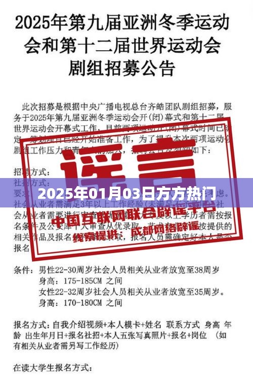 方方熱門事件，2025年1月3日揭秘。，簡潔明了，突出了核心內(nèi)容，符合您的要求。